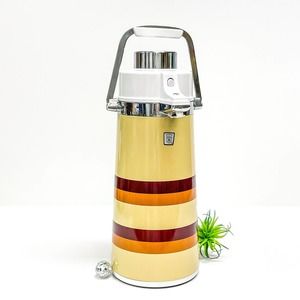 Vintage Pump Pot / Vintage Air Pot / Vintage Drink Dispenser / 1970s Stripes